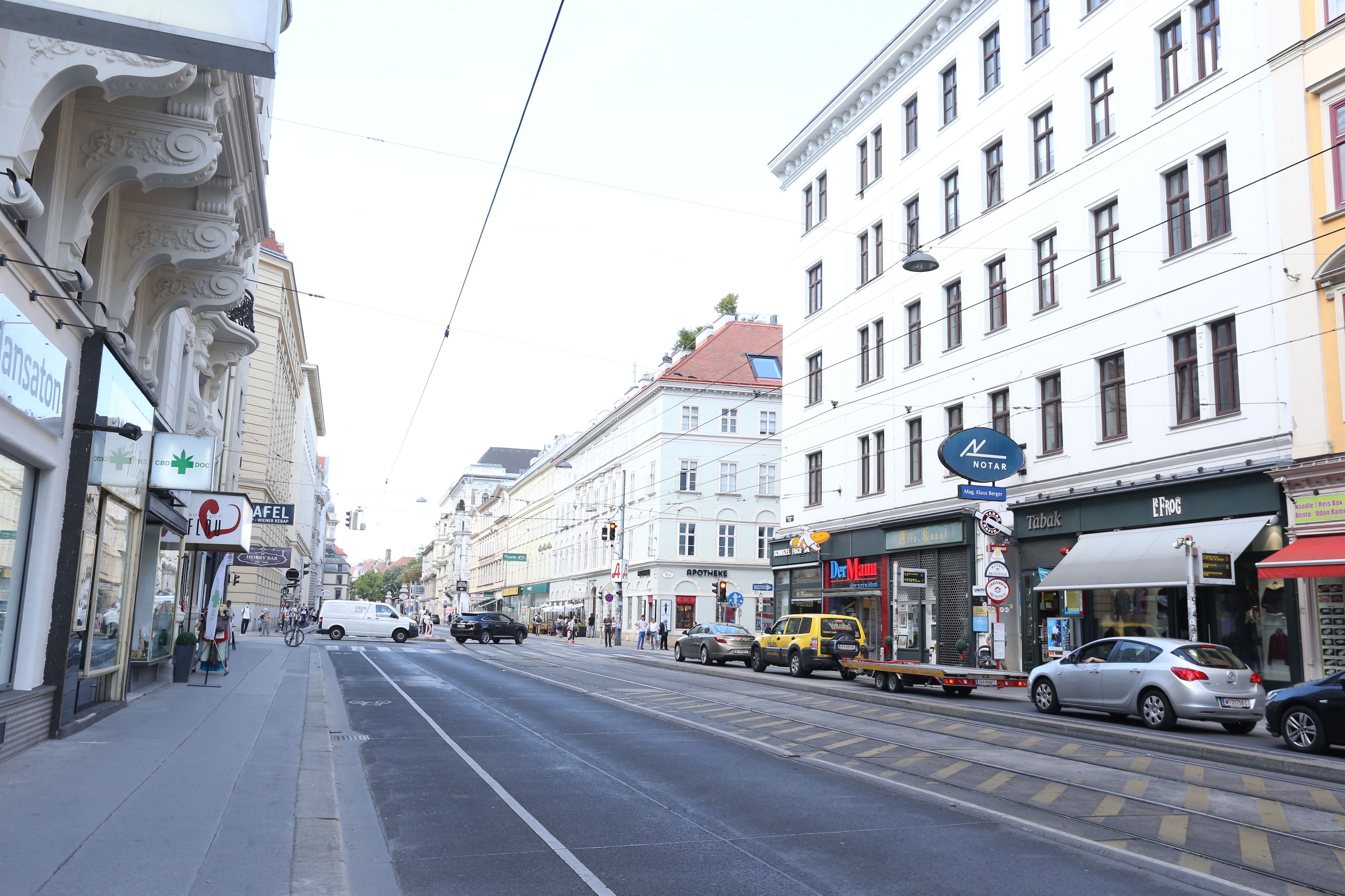 Auf der Währinger Straße werden Gleisbauarbeiten durchgeführt.