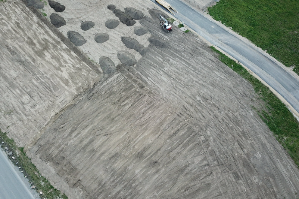 Baustelle des Gewerbegebiets Leobersdorf (2025)