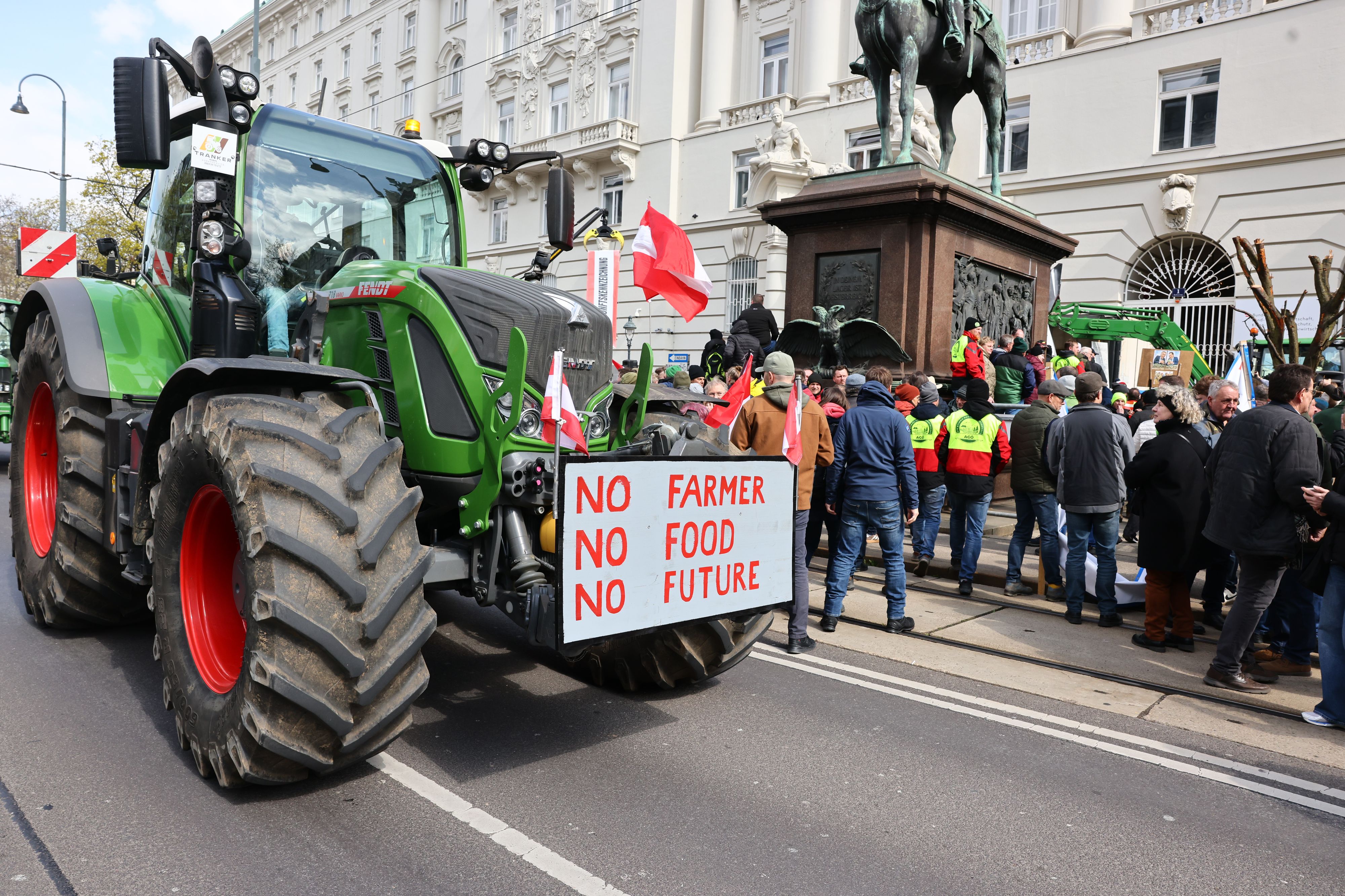 Im April kam es in der Wiener City zu Bauernprotesten.