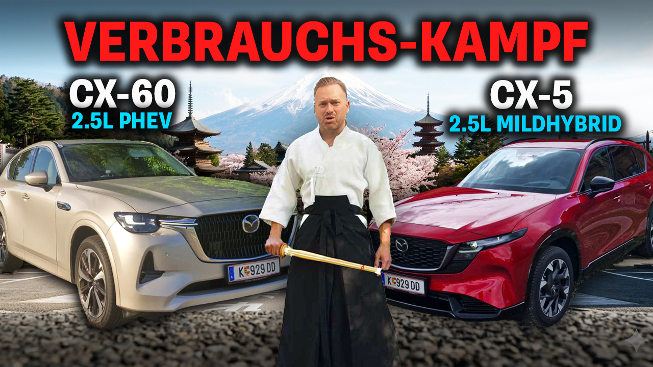 Der Mazda CX-5 tritt gegen seinen großen Bruder, den CX-60 an. 