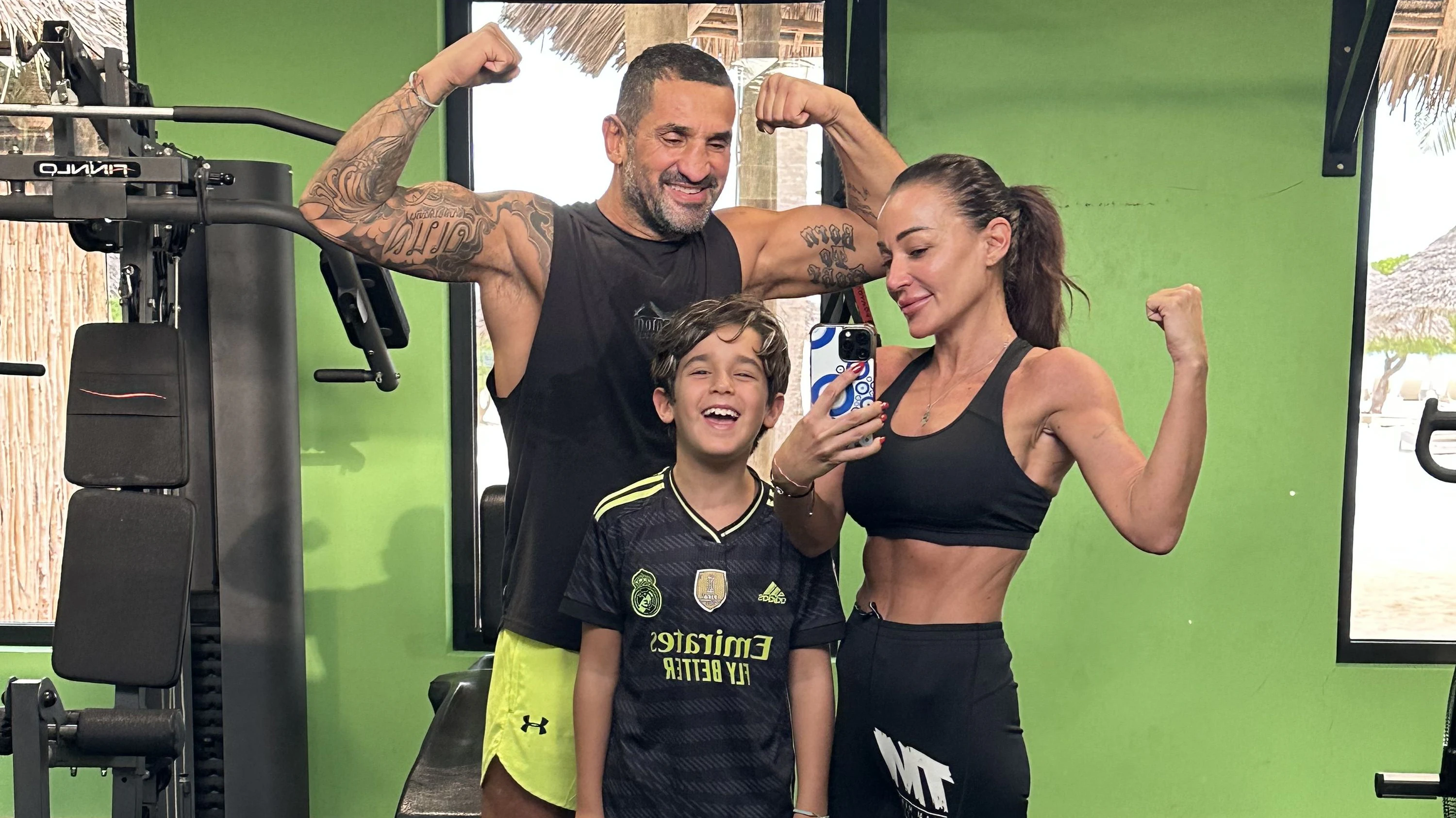 Fadi Merza mit seiner Familie - Ehefrau Ines und Sohn Michel