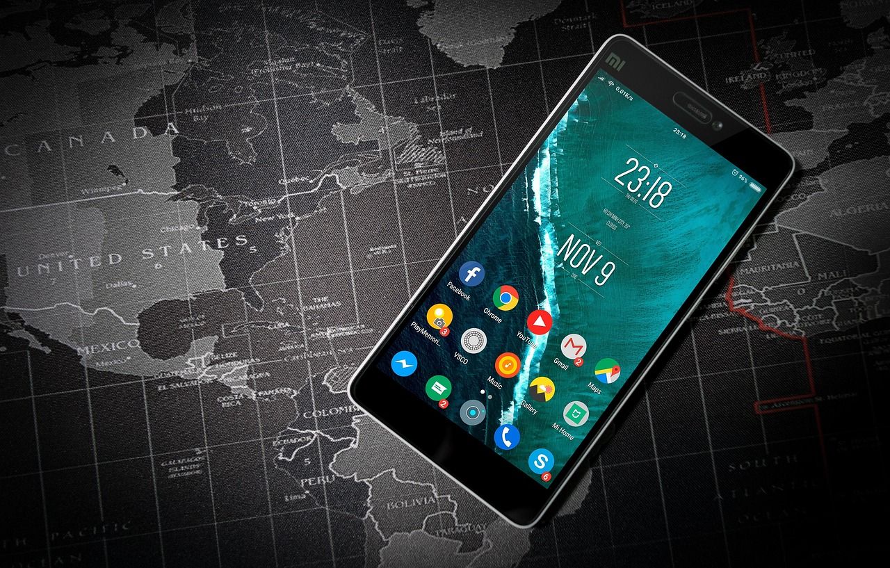 Smartphone mit Android-Apps