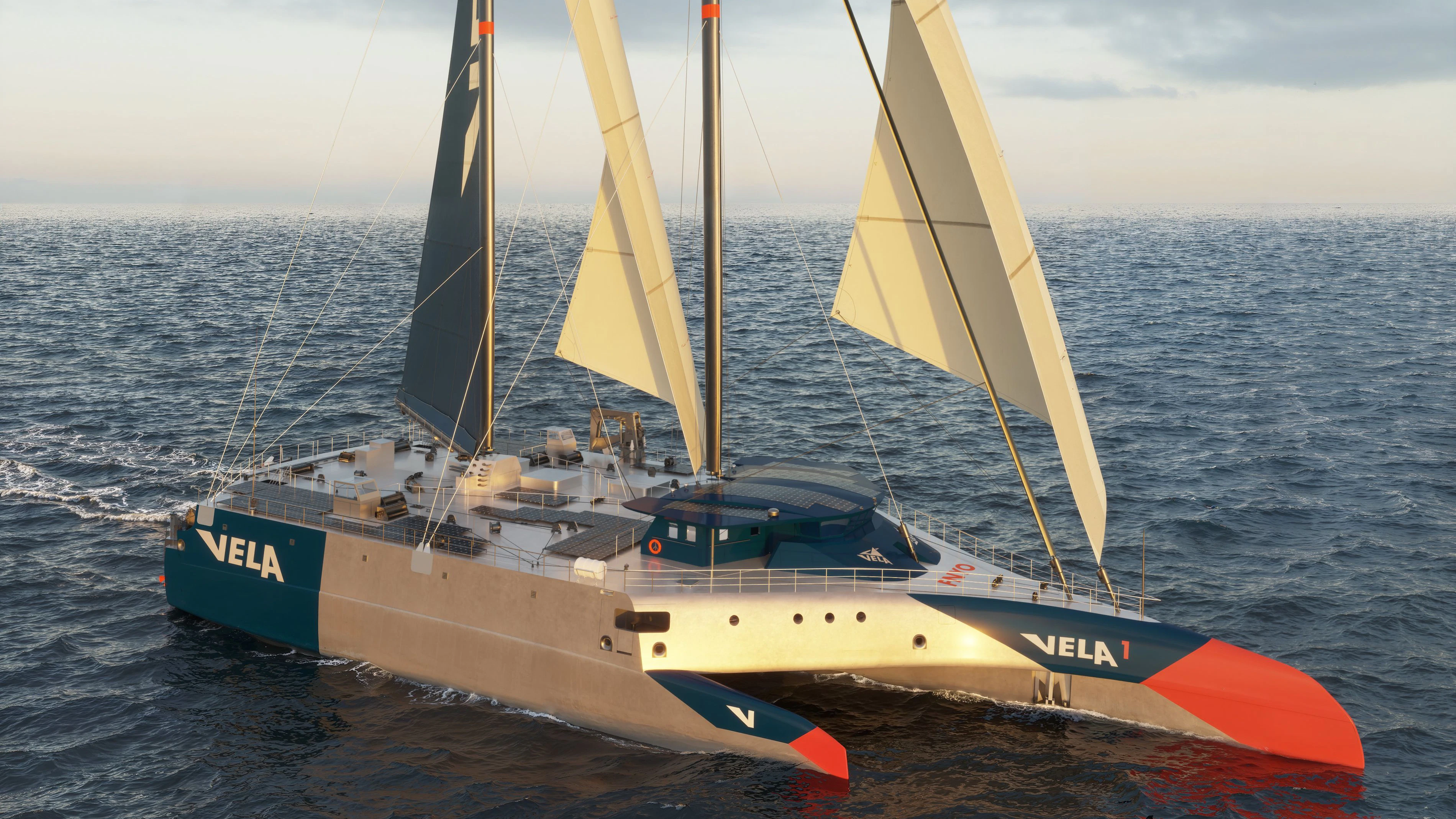 67 Meter Länge: Das französische Start-up Vela baut sein erstes windbetriebenes Frachtschiff.