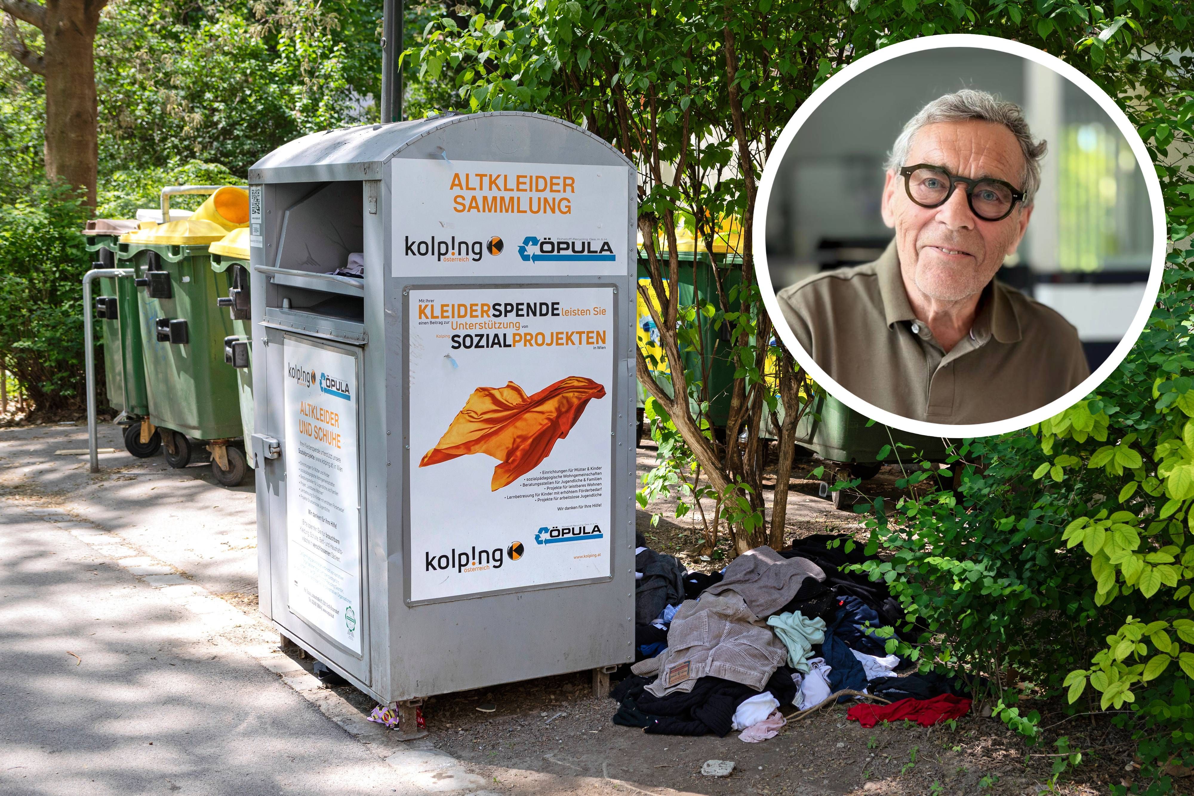 Kurt Willheim, Geschäftsführer von ÖPULA hält wenig von einem allgemeinen Altkleidercontainer-Verbot.