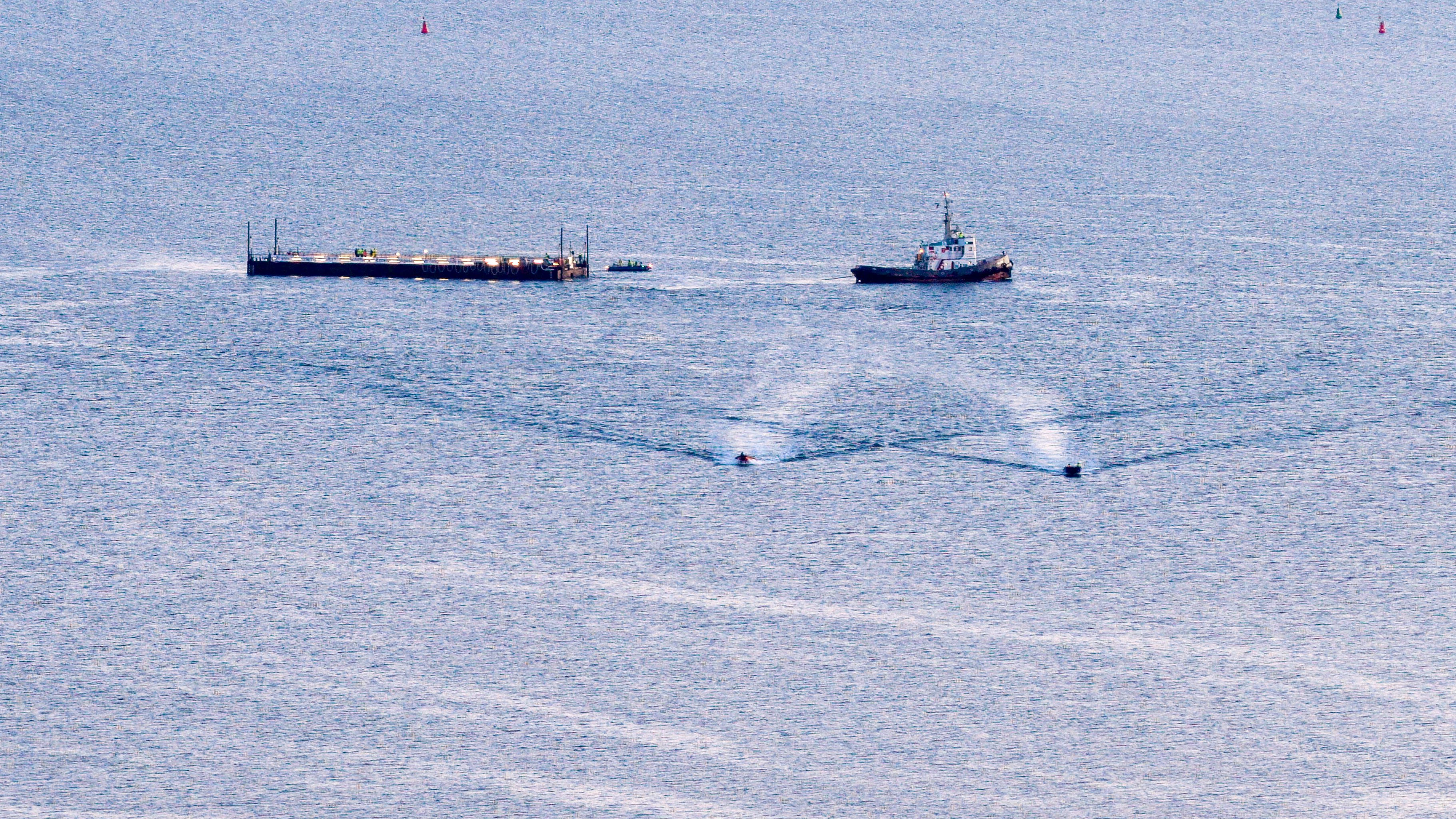 "Timmy" wird ins offene Meer gebracht.