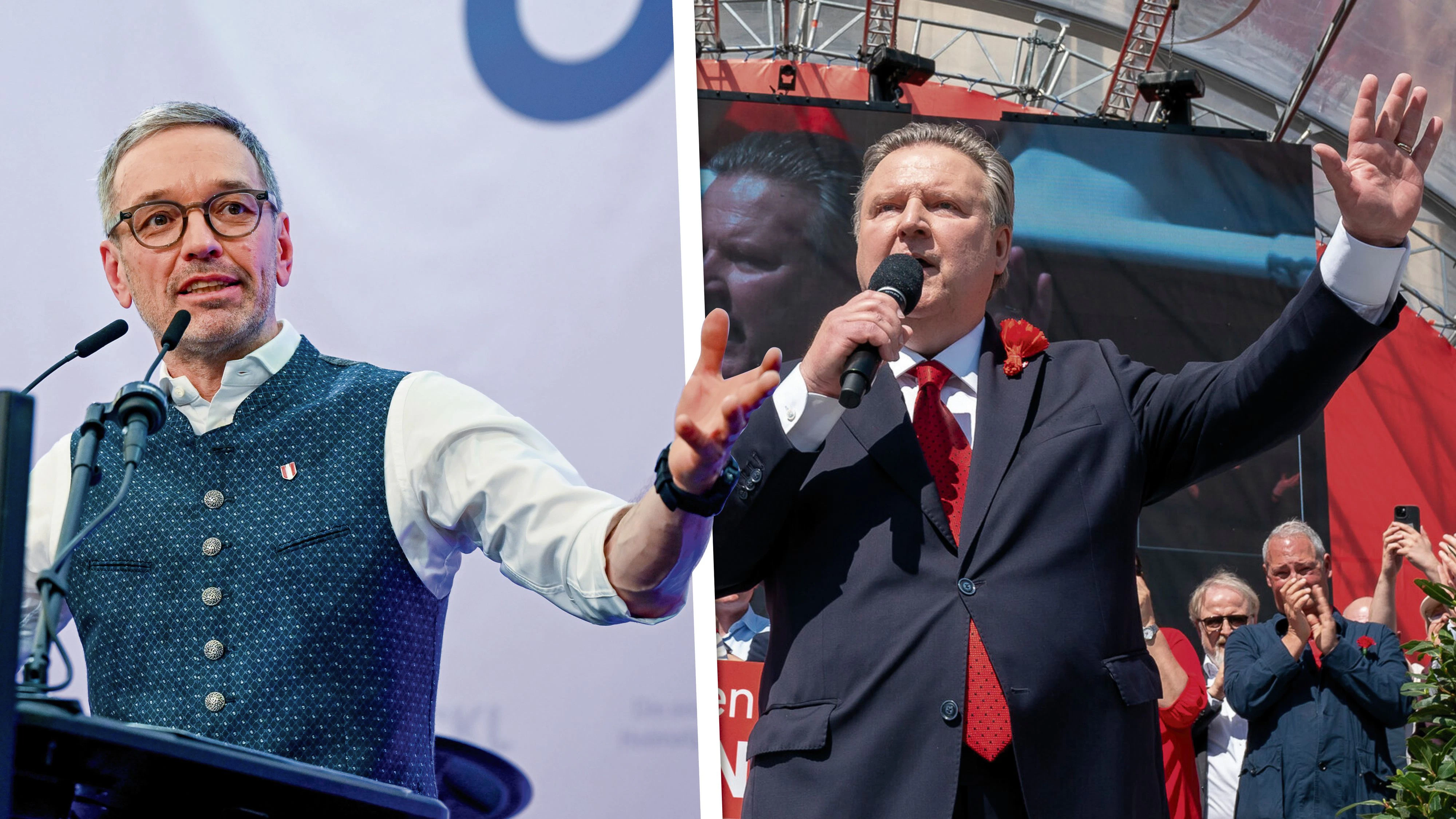 Die Wiener SPÖ mit Bürgermeister Michael Ludwig lädt am 1. Mai traditionell zum Maiaufmarsch auf dem Rathausplatz, FPÖ-Chef Herbert Kickl spricht am Urfahraner Jahrmarkt.
