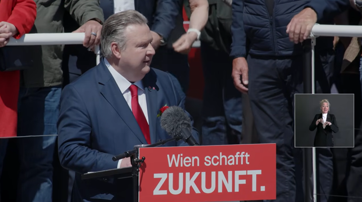 Bürgermeister Michael Ludwig bei seiner Rede am 1. Mai 2026. 