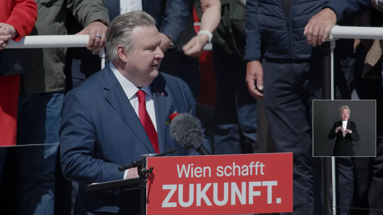 Bürgermeister Michael Ludwig bei seiner Rede am 1. Mai 2026. 
