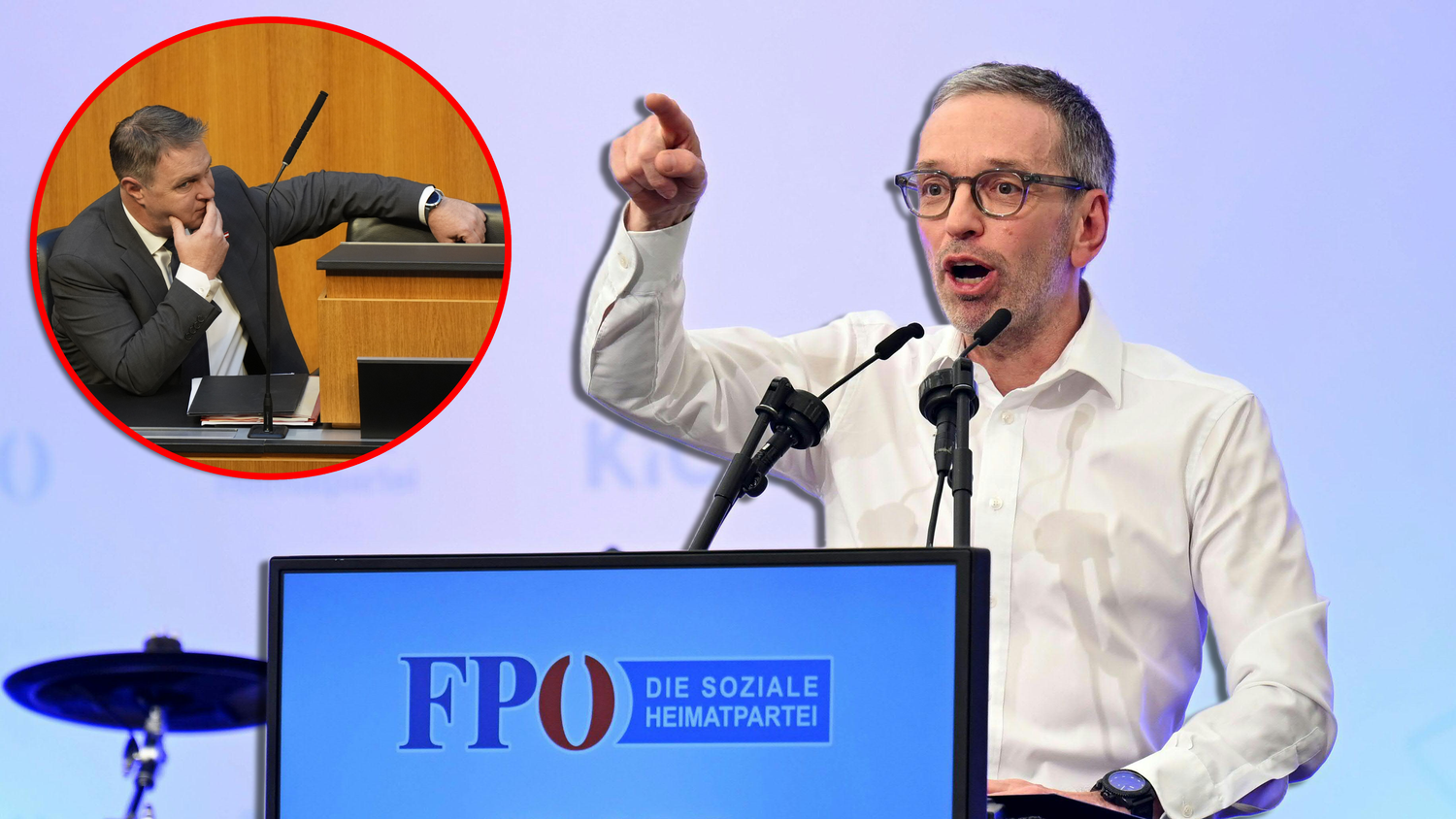 FPÖ-Chef Kickl teilte am 1. Mai knallhart gegen Vizekanzler Babler aus.