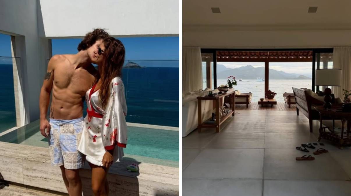 Lucas Pinheiro Braathen mit seiner Freundin im Urlaub. 