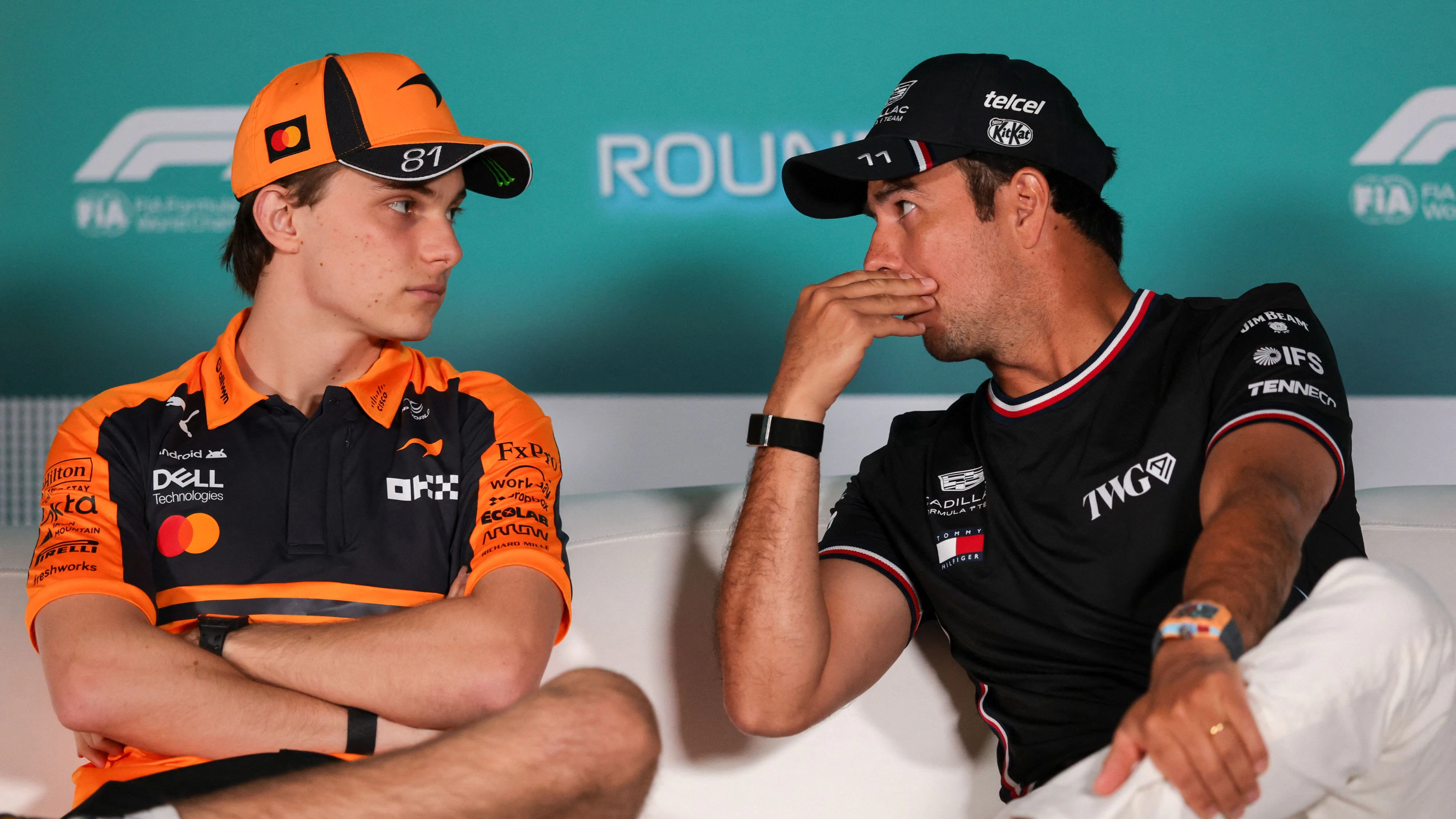 Oscar Piastri und Sergio Perez