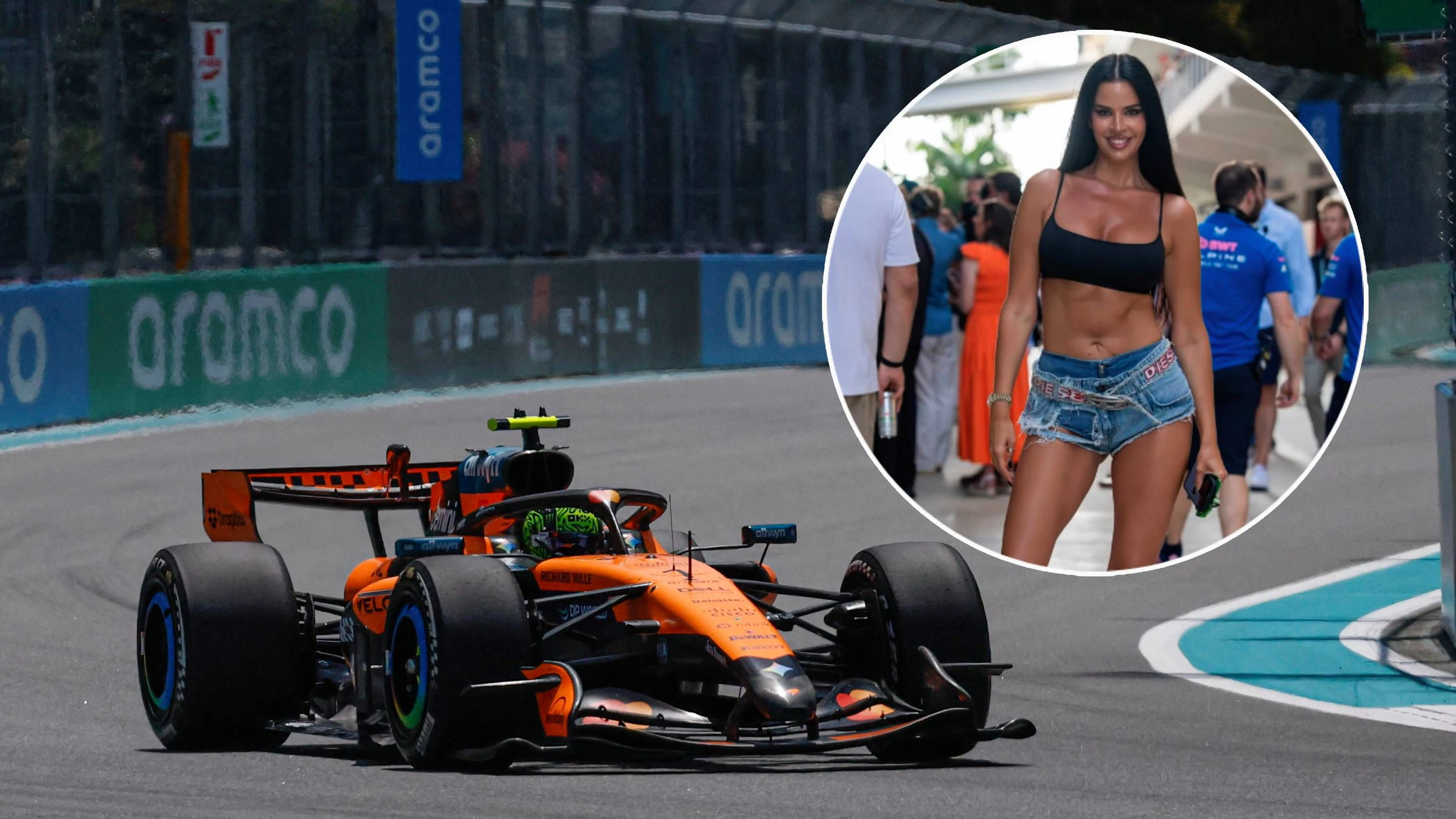 Ivana Knoll sorgt beim Miami-Grand-Prix für Aufsehen.