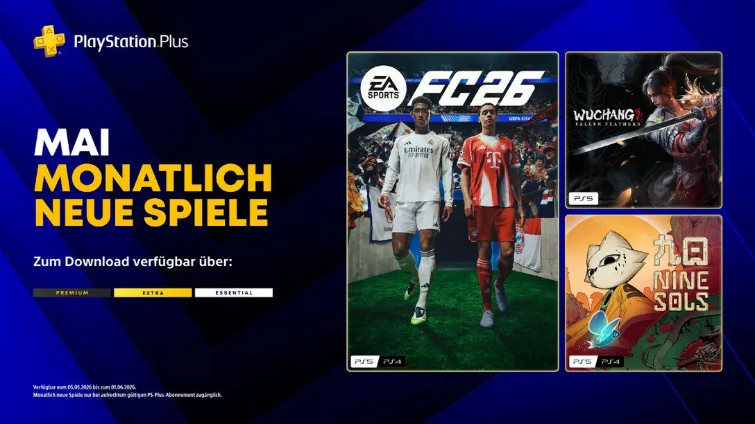 Die monatlichen PlayStation Plus-Titel im Mai für PS5 und PS4.