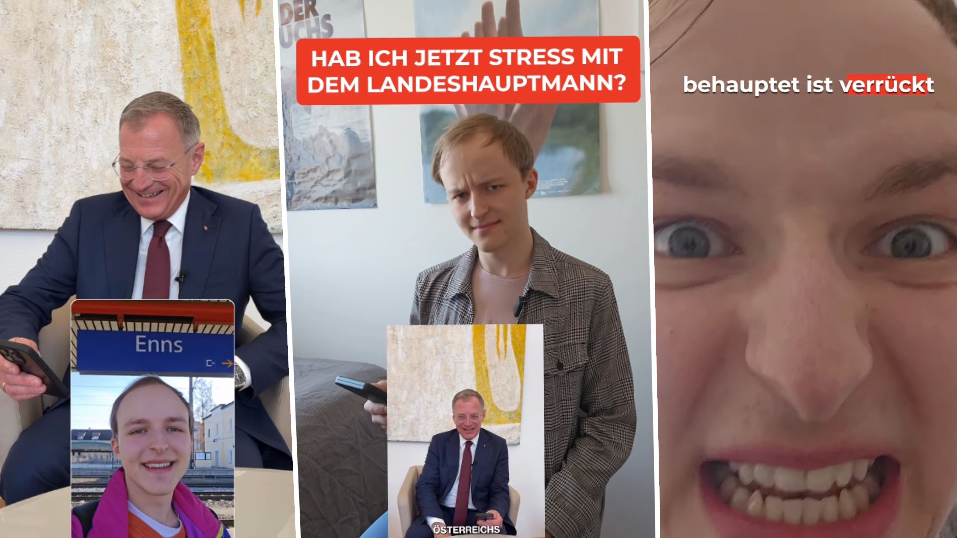 Erst regierte Stelzer auf ein Video des Influencers, der daraufhin das Geschichtswissen des Landeshauptmanns infrage stellte.
