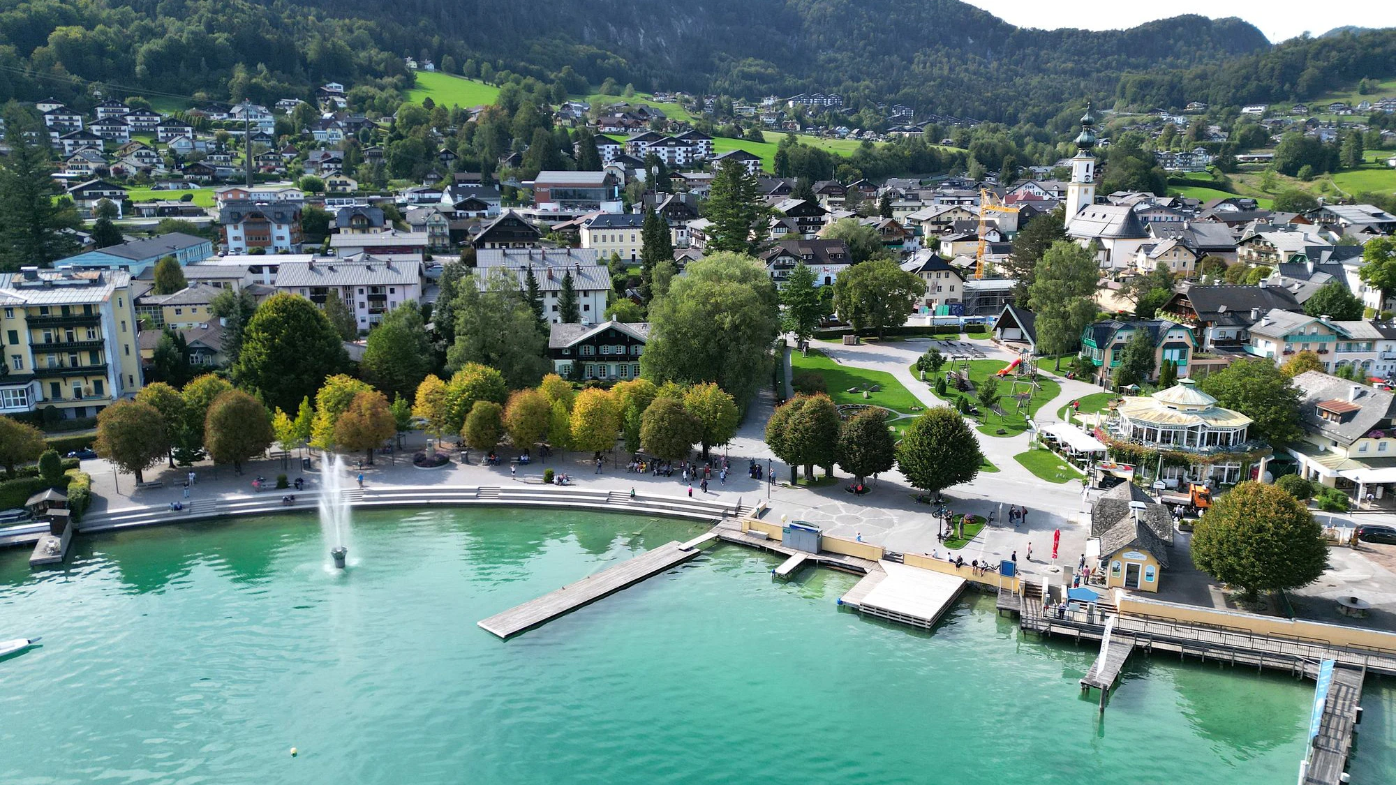 Im noblen St. Gilgen am Wolfgangsee soll der Verdächtige gefasst worden sein.