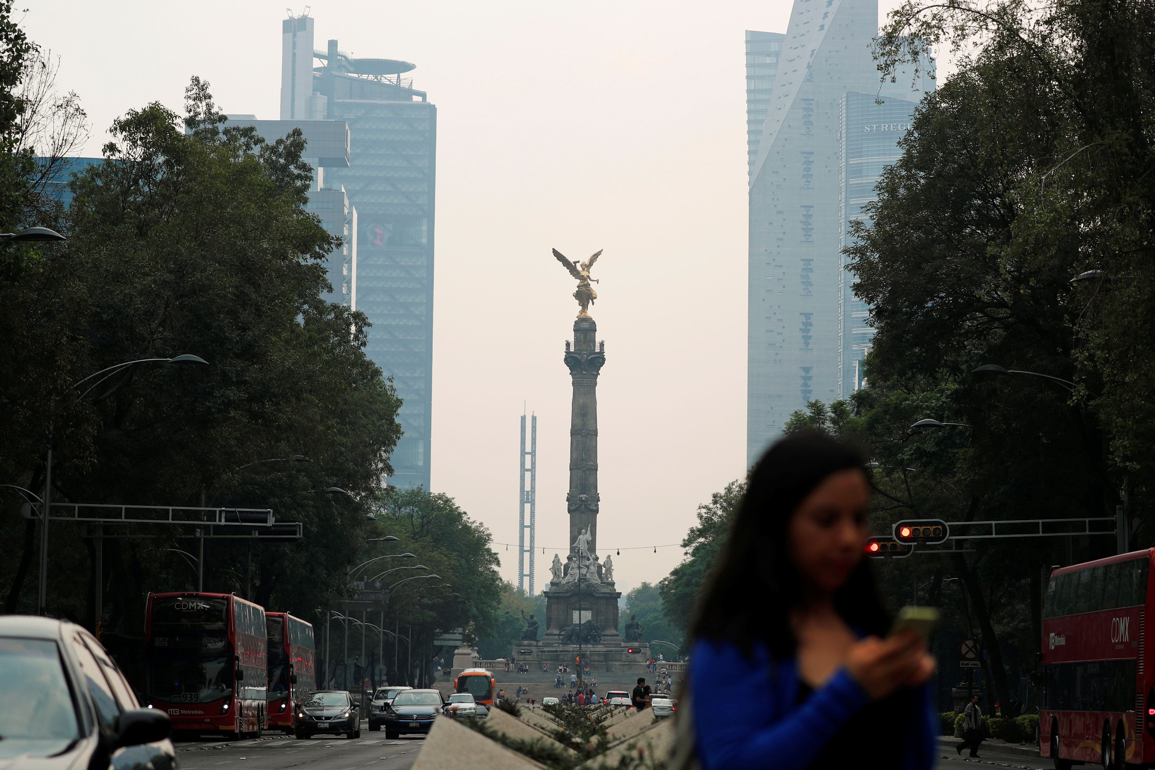 Das berühmte Denkmal Ángel de la Independencia in Mexiko-City