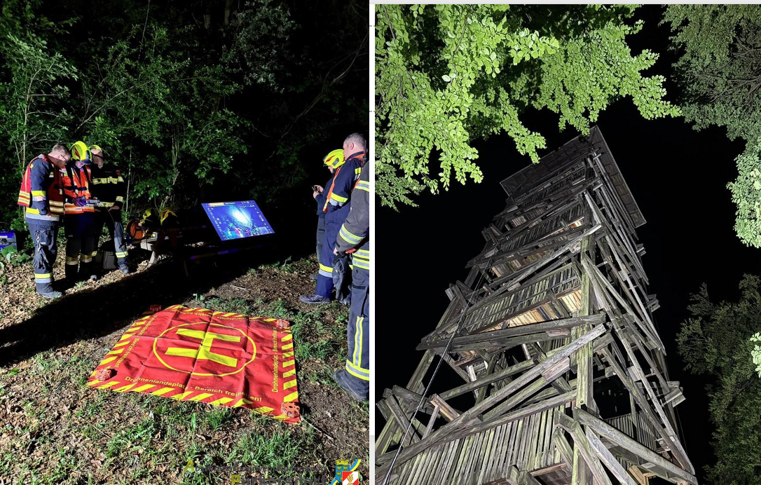Brand bei Rudolfswarte in Purkersdorf