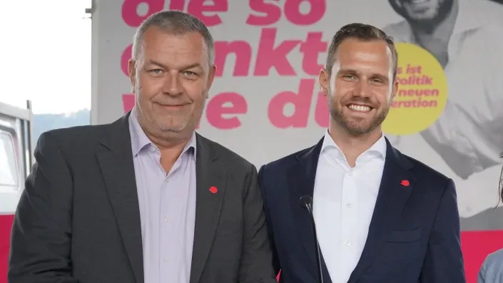 Landesgeschäftsführer Johannes Egger mit Landes-Chef Felix Eypeltauer