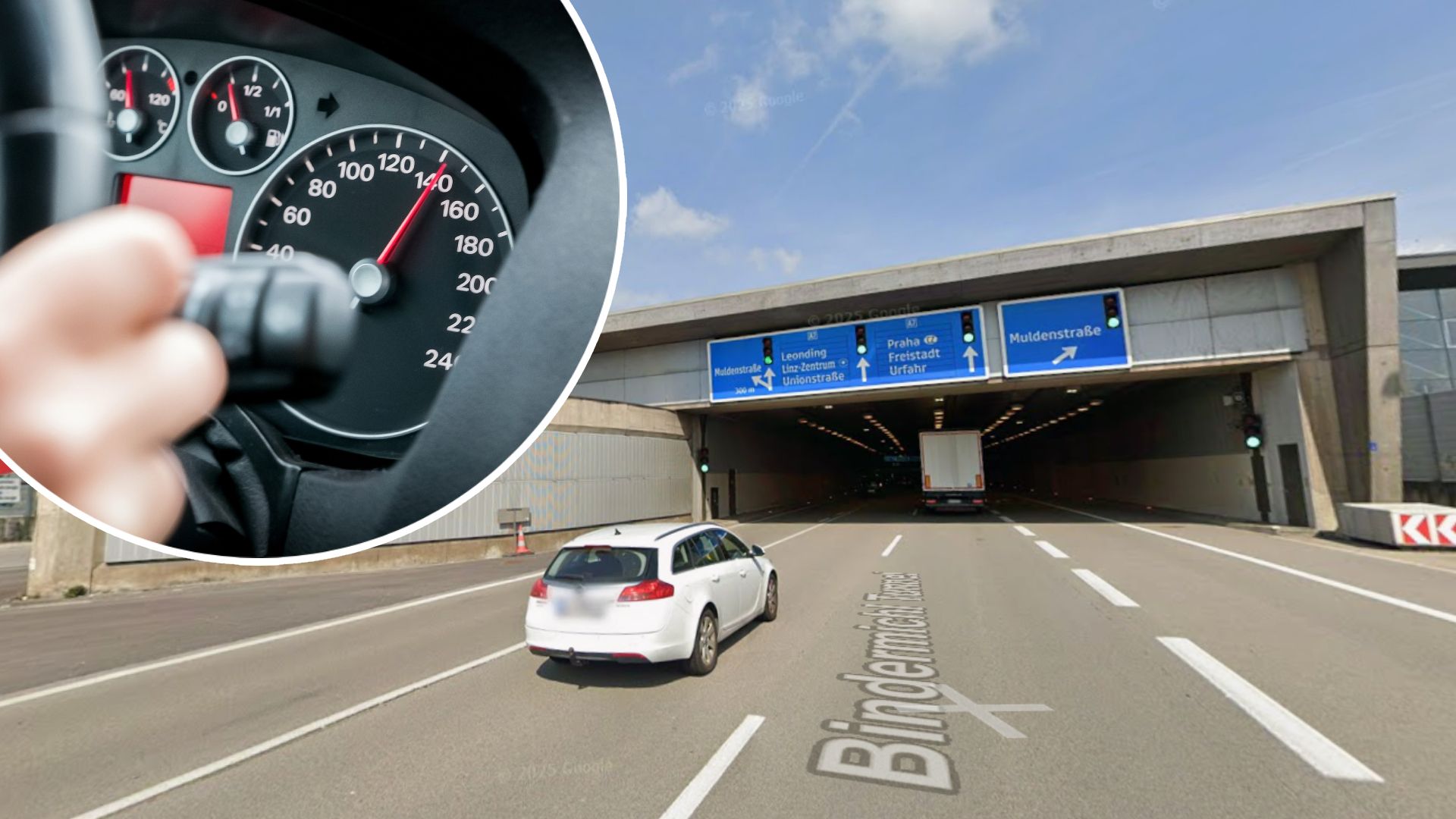 Die Streife wollte den Mann (37) beim Bindermichl-Tunnel stoppen, doch er drückte weiter aufs Gas. (Symbolbild)