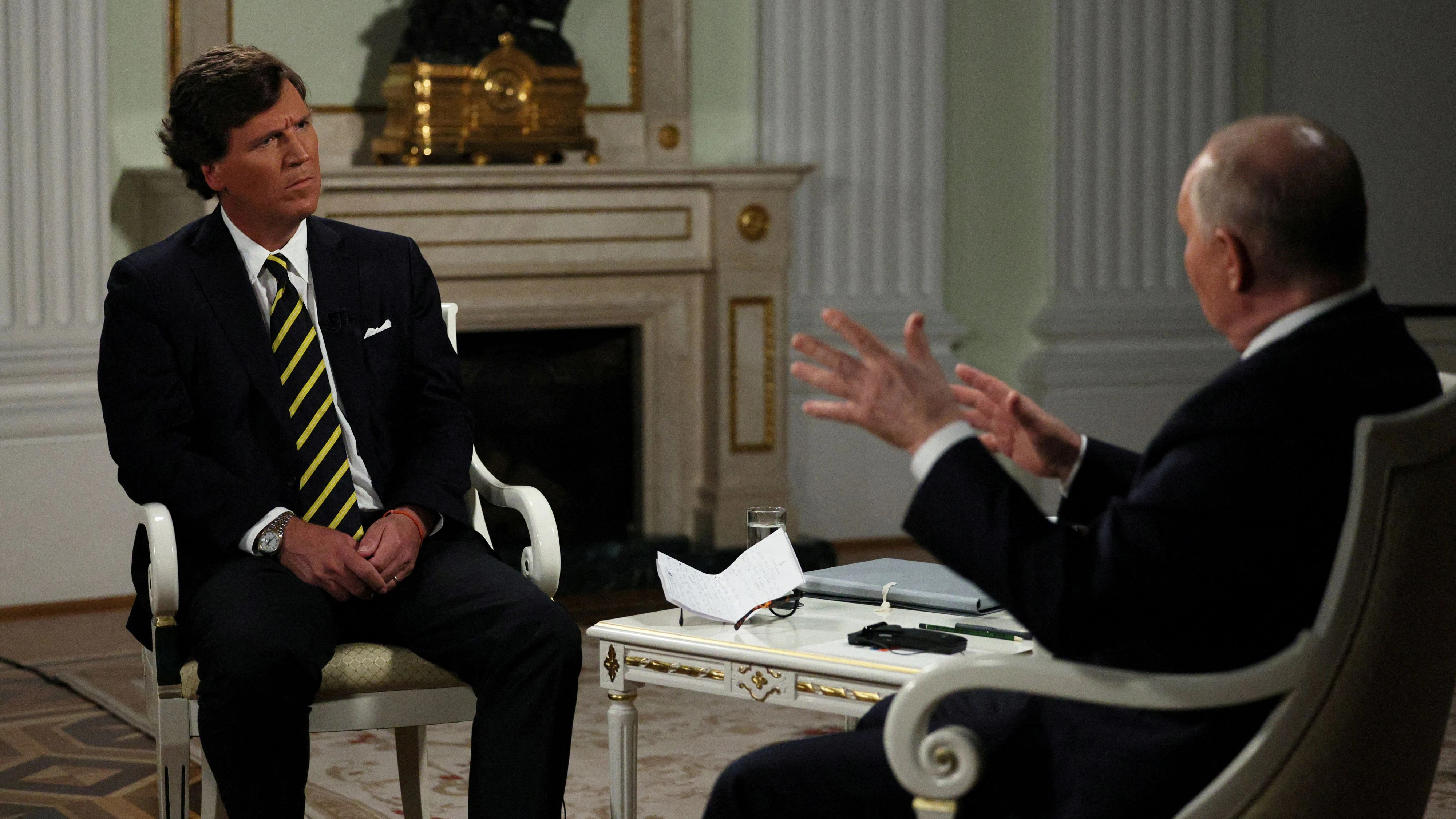 2024 gab der russische Präsident Wladimir Putin dem Fernsehmann Carlson ein Interview