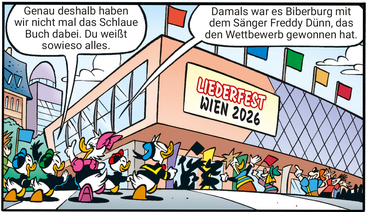 Donald, Daisy, sowie Tick, Trick und Track sind im Anmarsch auf die Wiener Stadthalle.