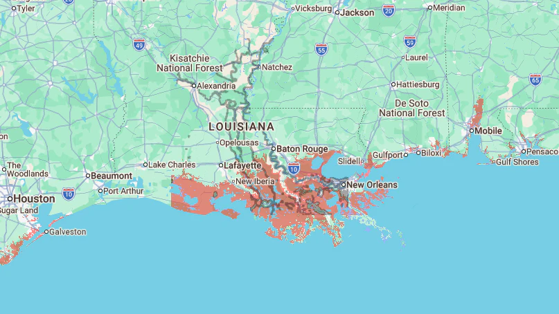 "Land unter" in New Orleans: Überschwemmungsgebiet bis zum Jahr 2100