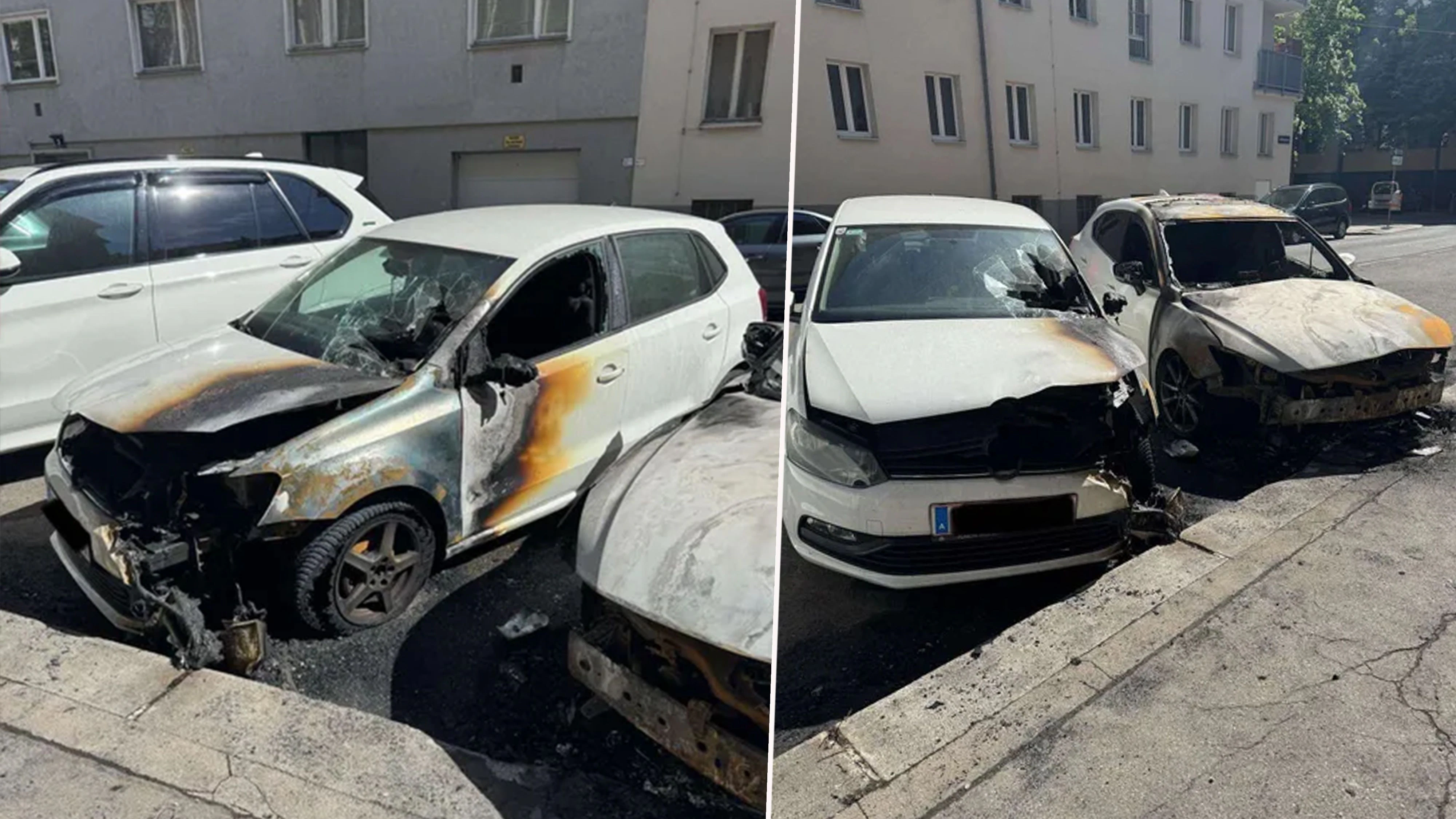 Heute.at - Brand-Anschlag in Wien! Autos auf Straße abgefackelt