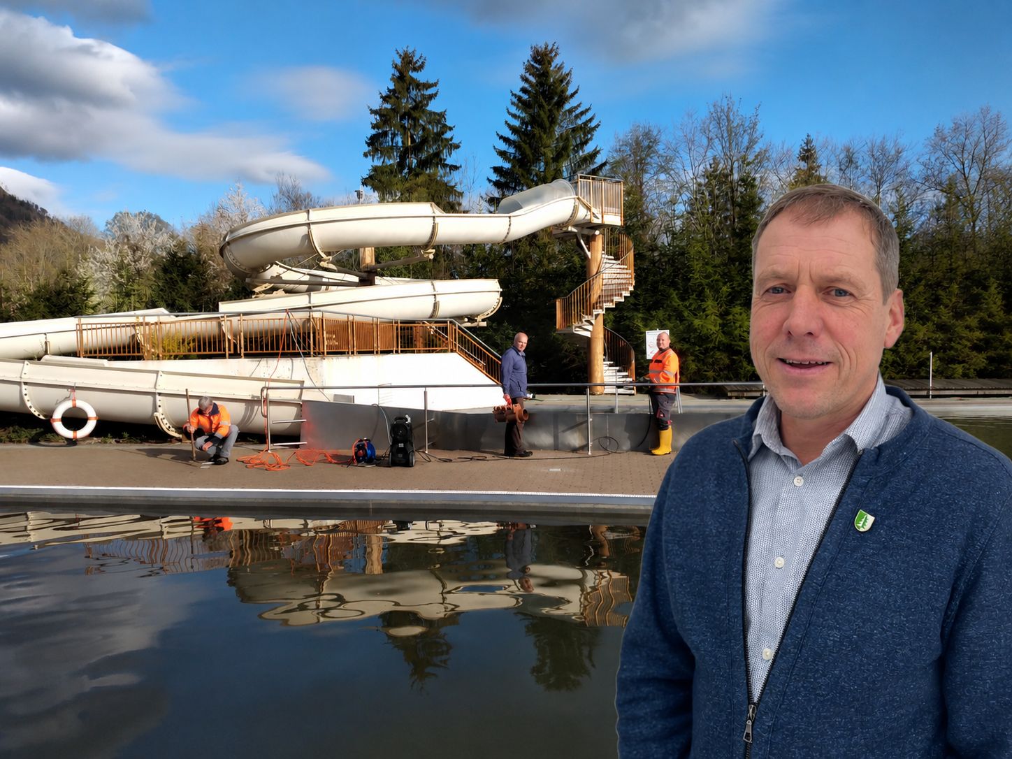 Klaus Kramesberger ist froh, dass das Freibad Grünau einen neuen Pächter hat.