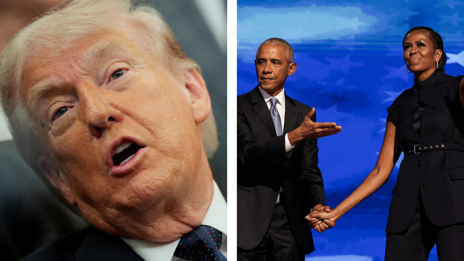 Trump pröbelt gegen die Obamas.