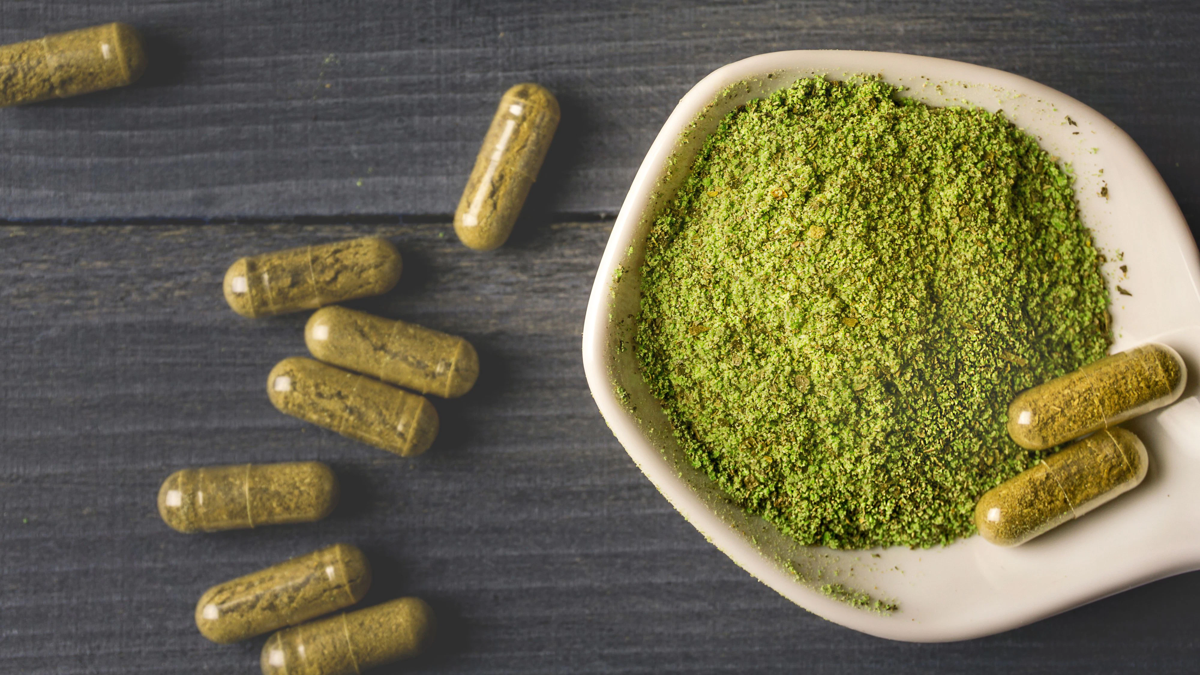 Kratom-Pulver...
