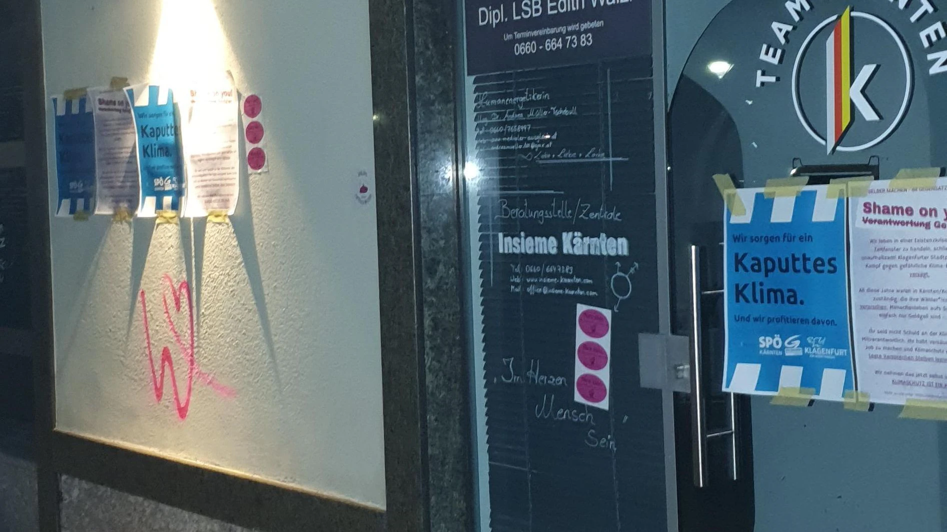 Heute.at - Shame on you – Aktivisten besprühen Parteizentralen