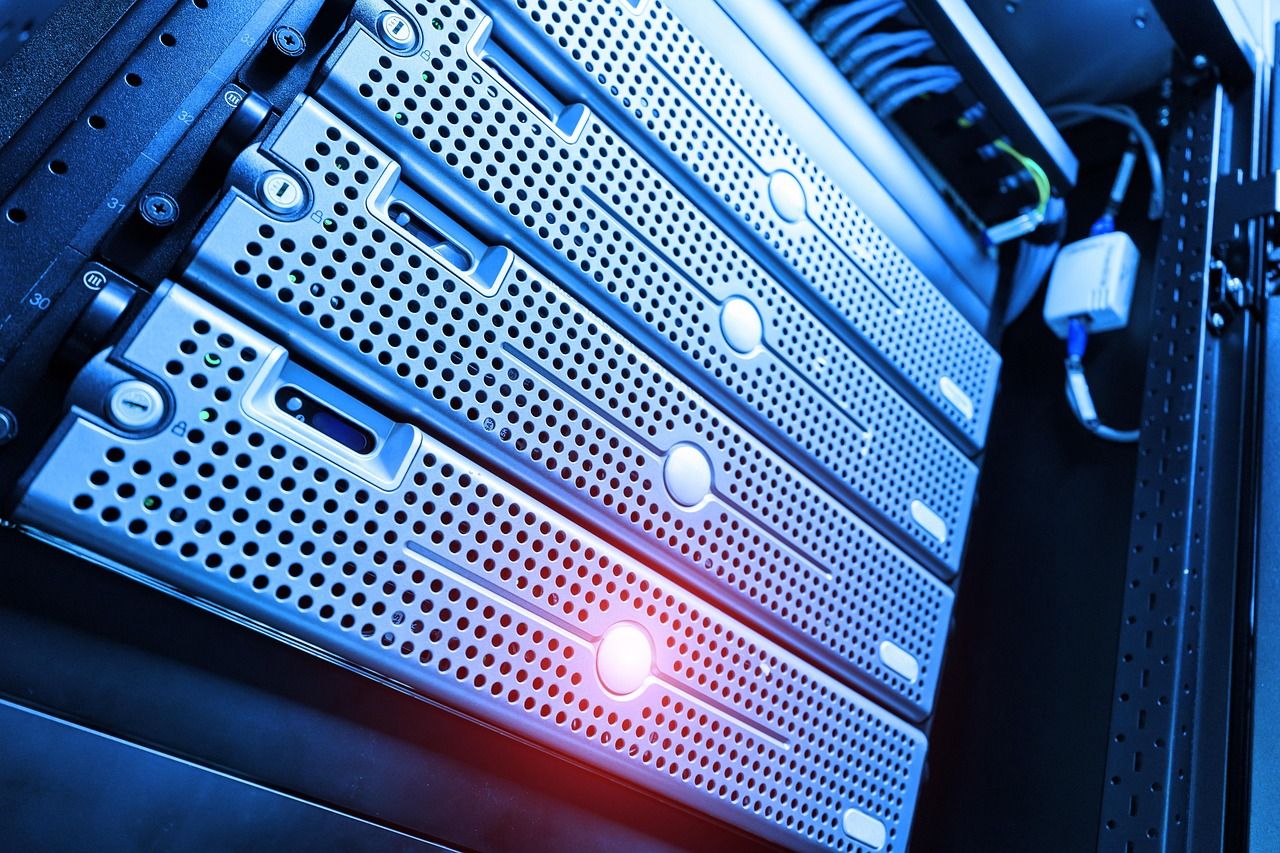 Modernes Serverrechenzentrum mit Datensicherheit
