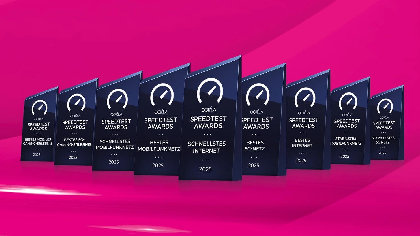 Magenta Telekom mit Ookla Speedtest Award Testsieg in neun Kategorien.