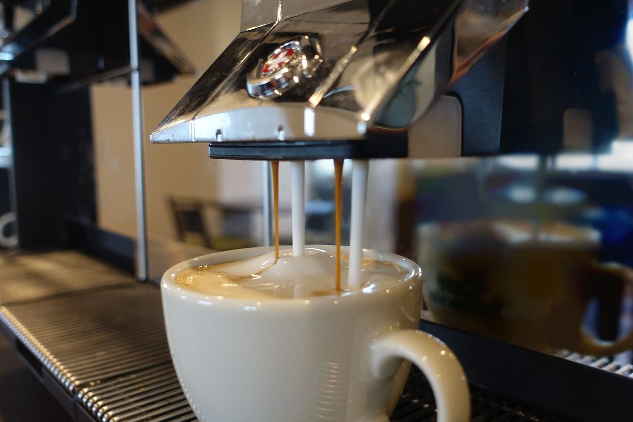 Gemütliche Kaffeepause mit Cappuccino