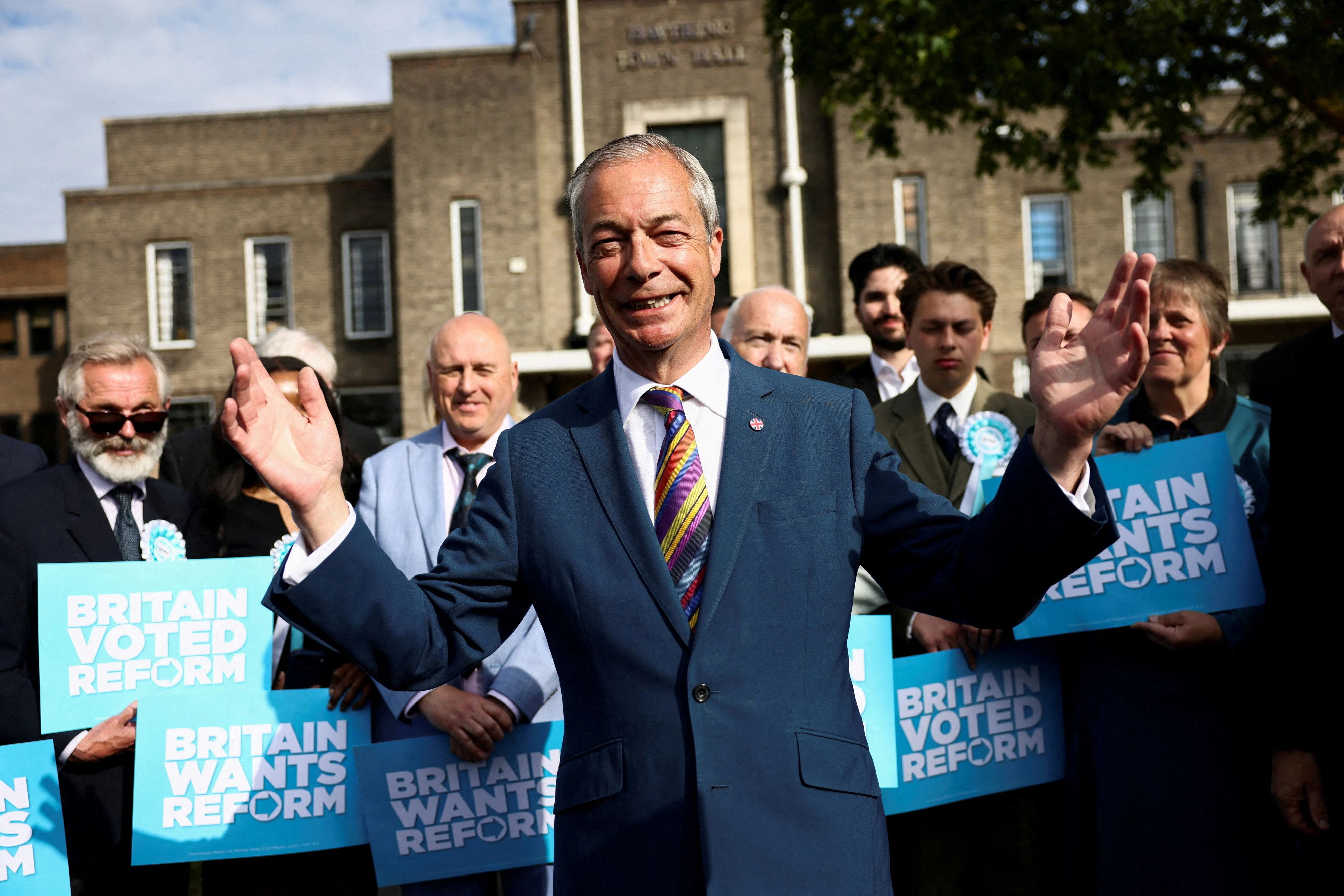 Der Rechtspopulist Nigel Farage, Chef von Reform UK, holte sich aus dem Nichts die Mehrheit der Sitze