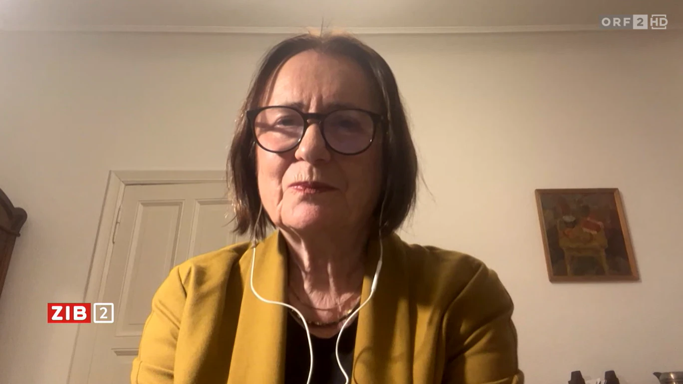 Irina Scherbakowa am Freitagabend in der ZiB-2.