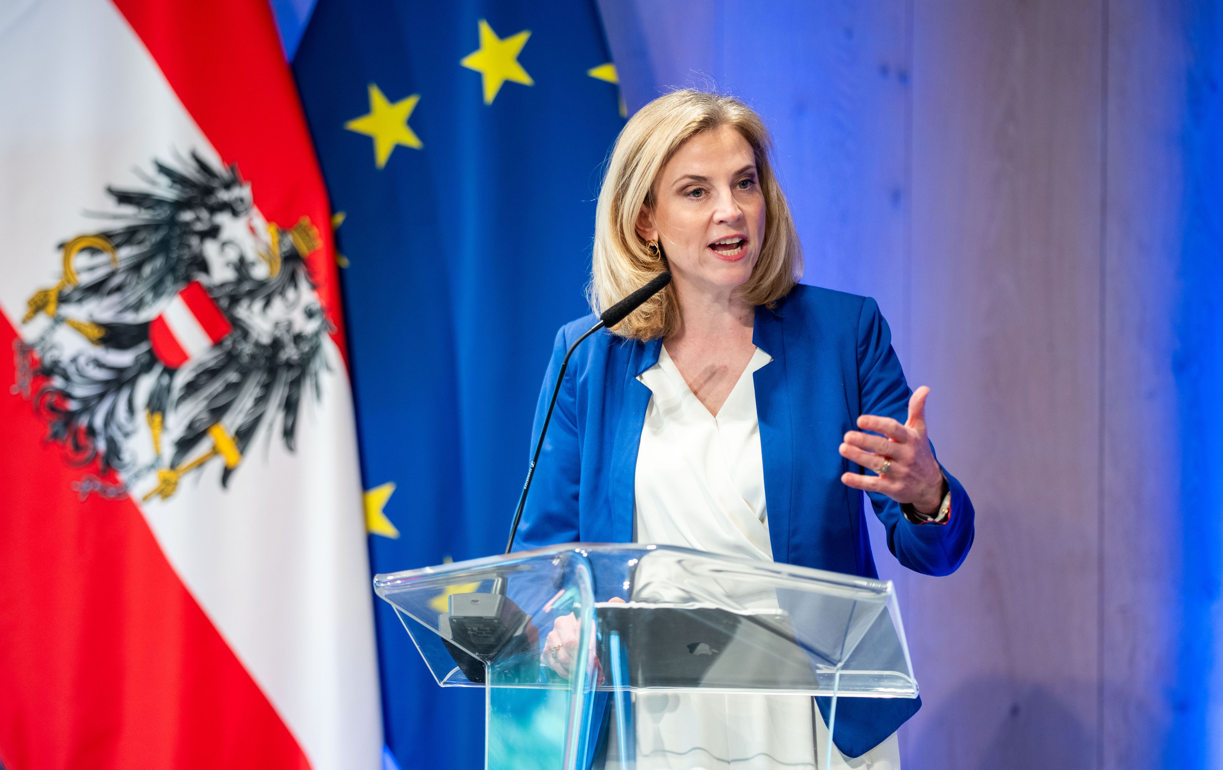 Außenministerin Beate Mein-Reisinger stellte ihren 
