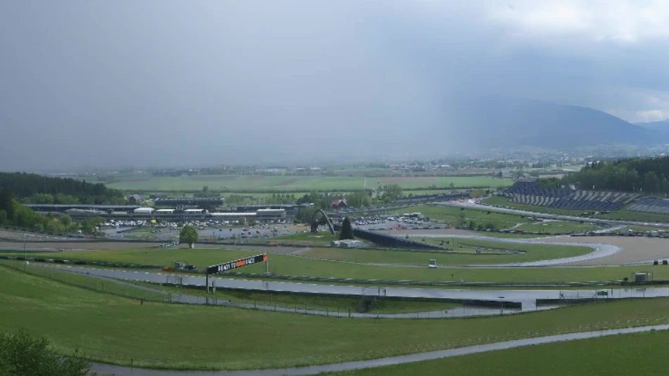 Gewitter am Red Bull-Ring in Spielberg.