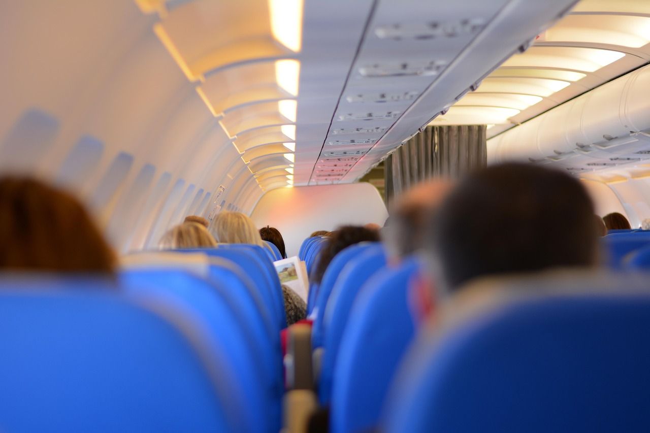 Fluggäste im Flugverkehr