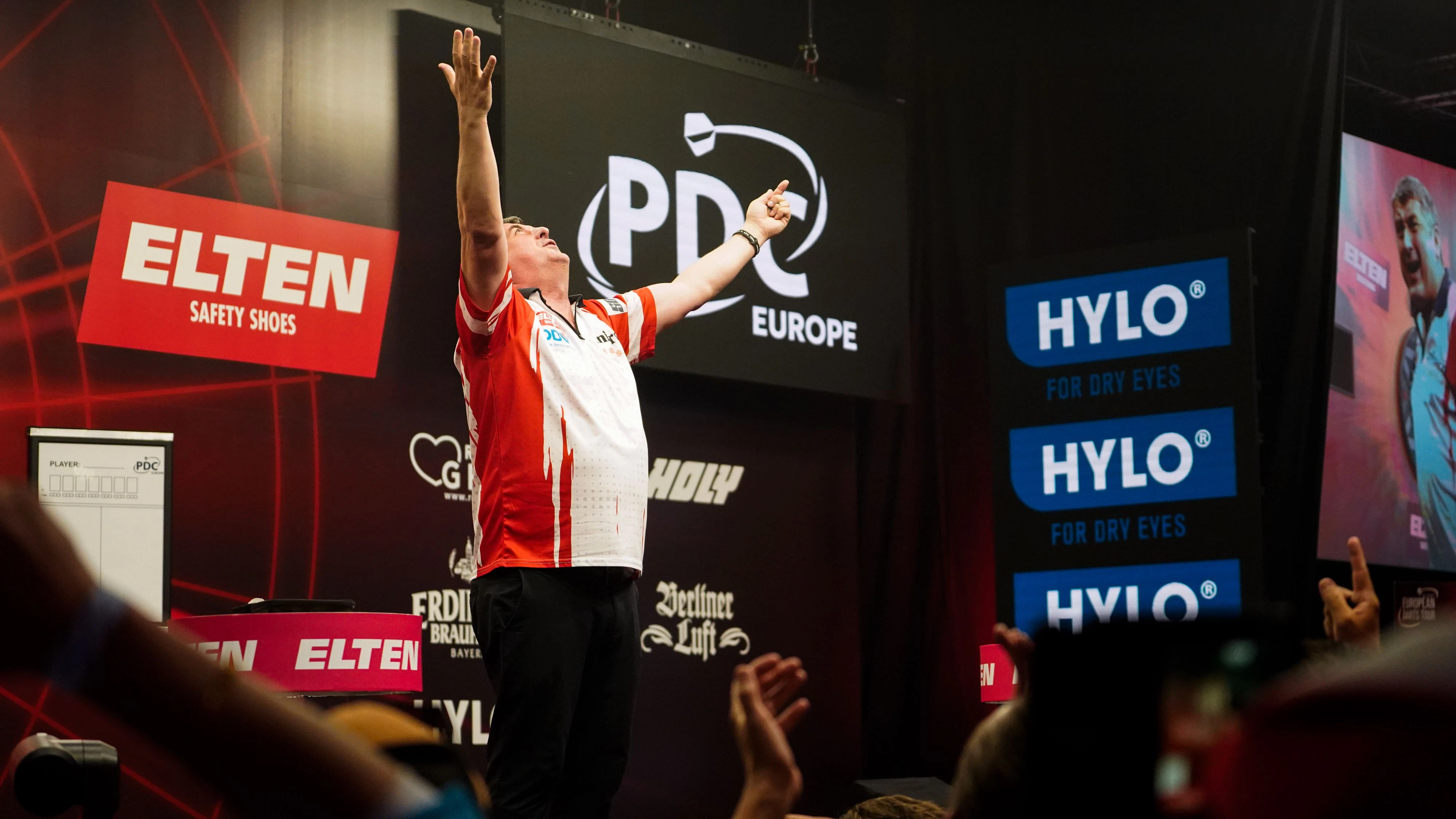 Bleibt zu hoffen, dass Mensur Suljovic auch heute gegen James Wade jubelt.