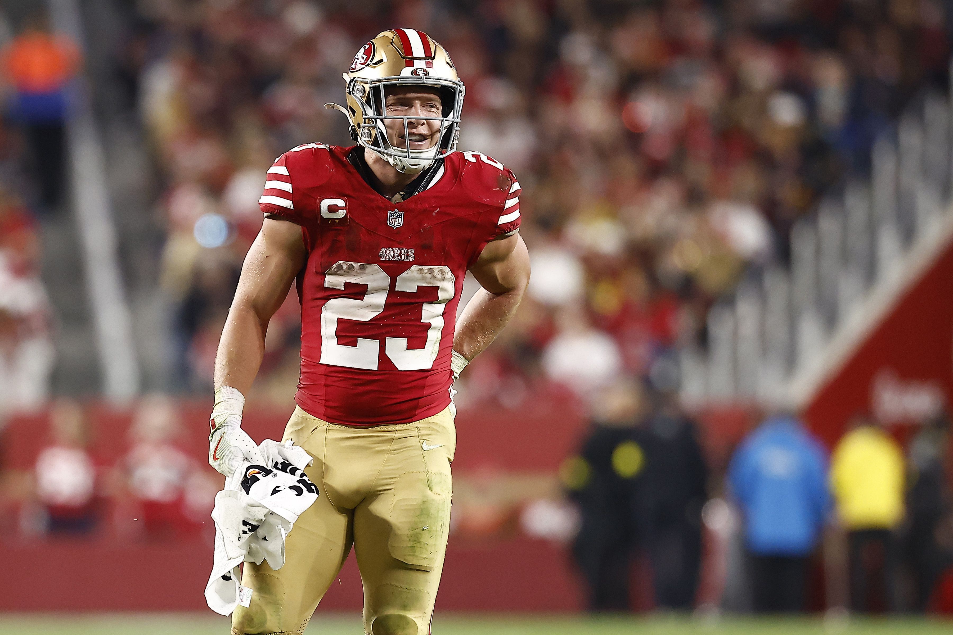 San Francisco 49ers Running Back <strong>Christian McCaffrey</strong> wird wieder Vater.