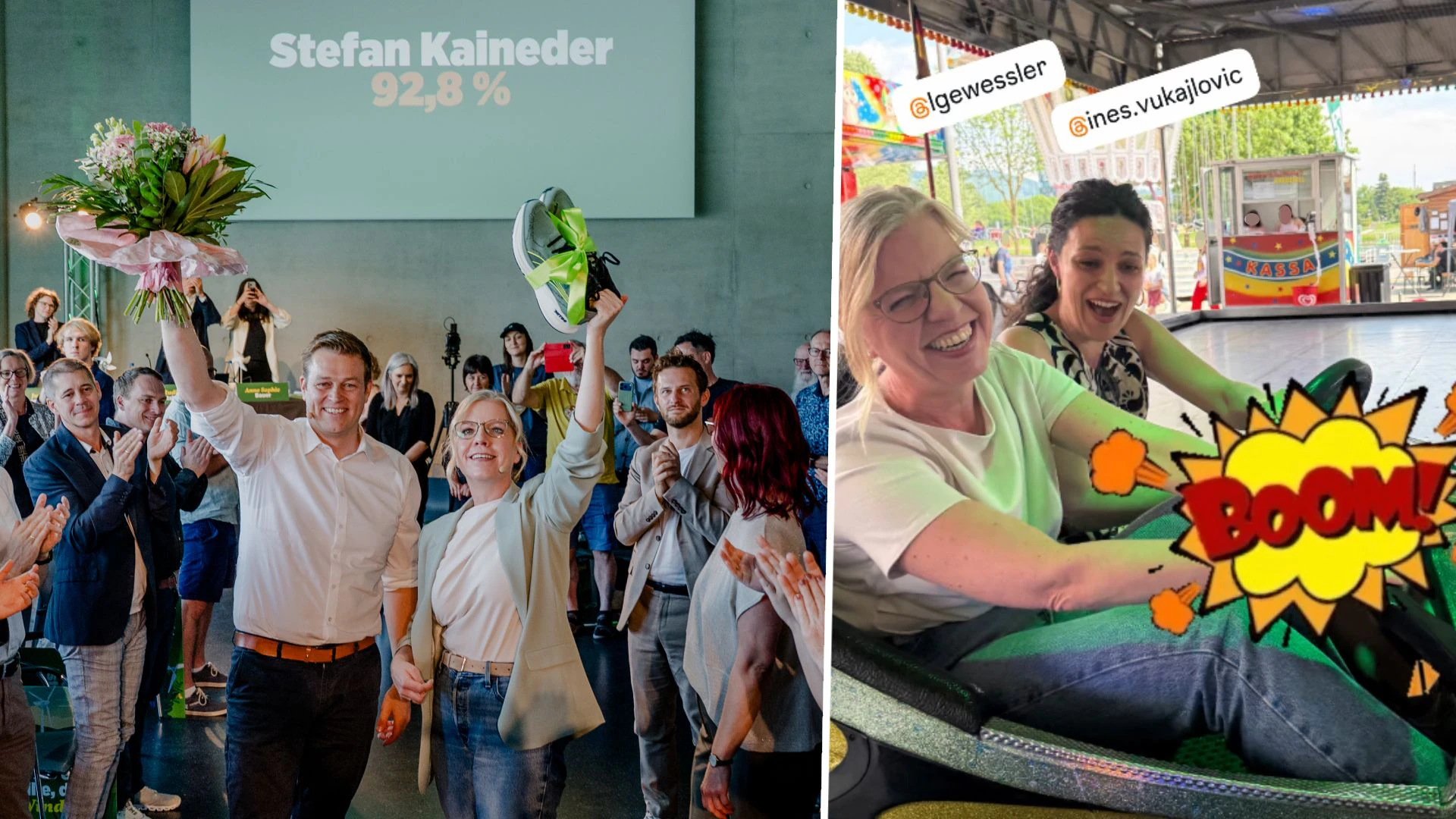 Heute.at - Kaineder gewählt, dann ging es für Grüne ins Autodrom