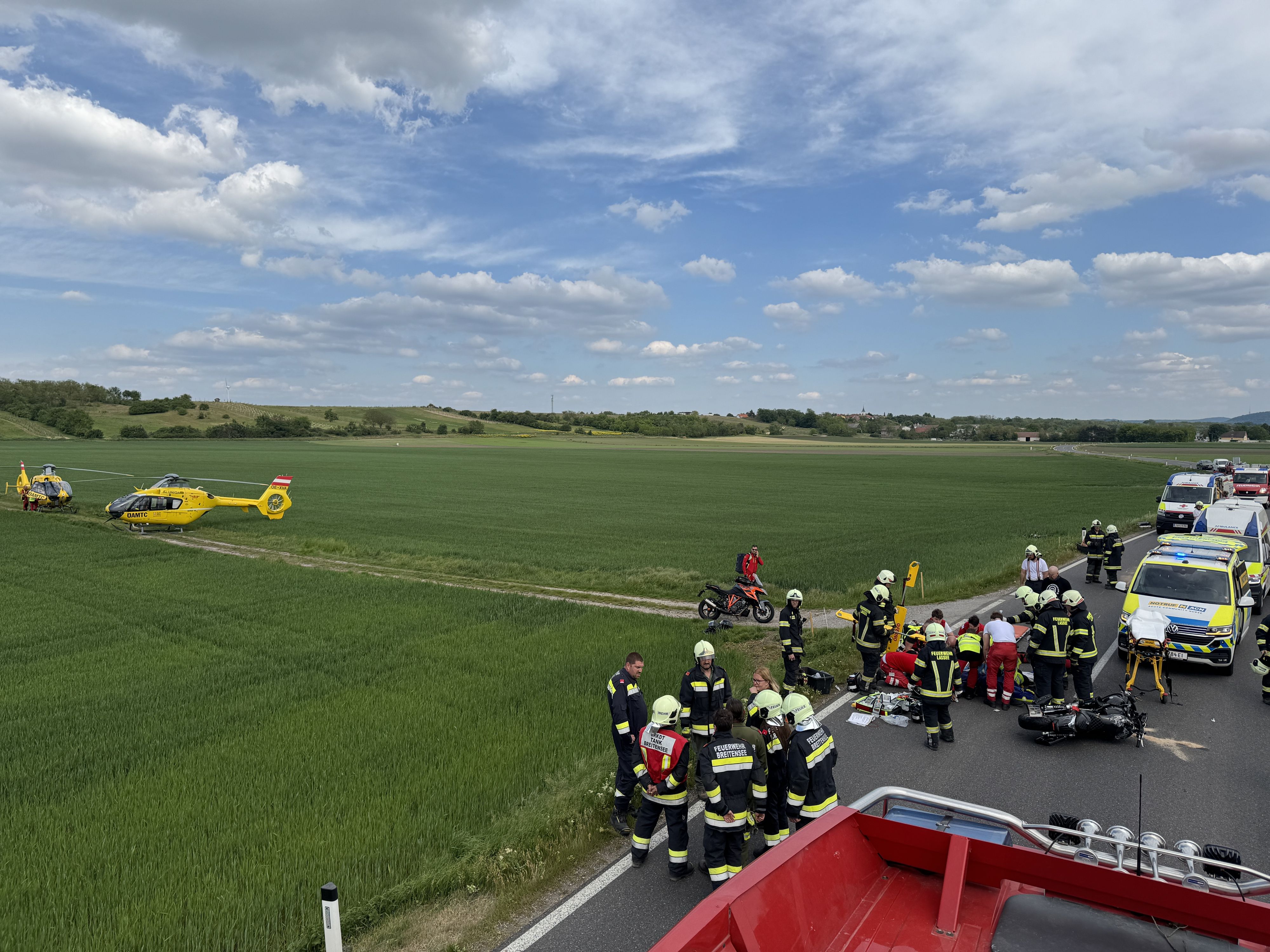 Schwerer Verkehrsunfall in Lassee