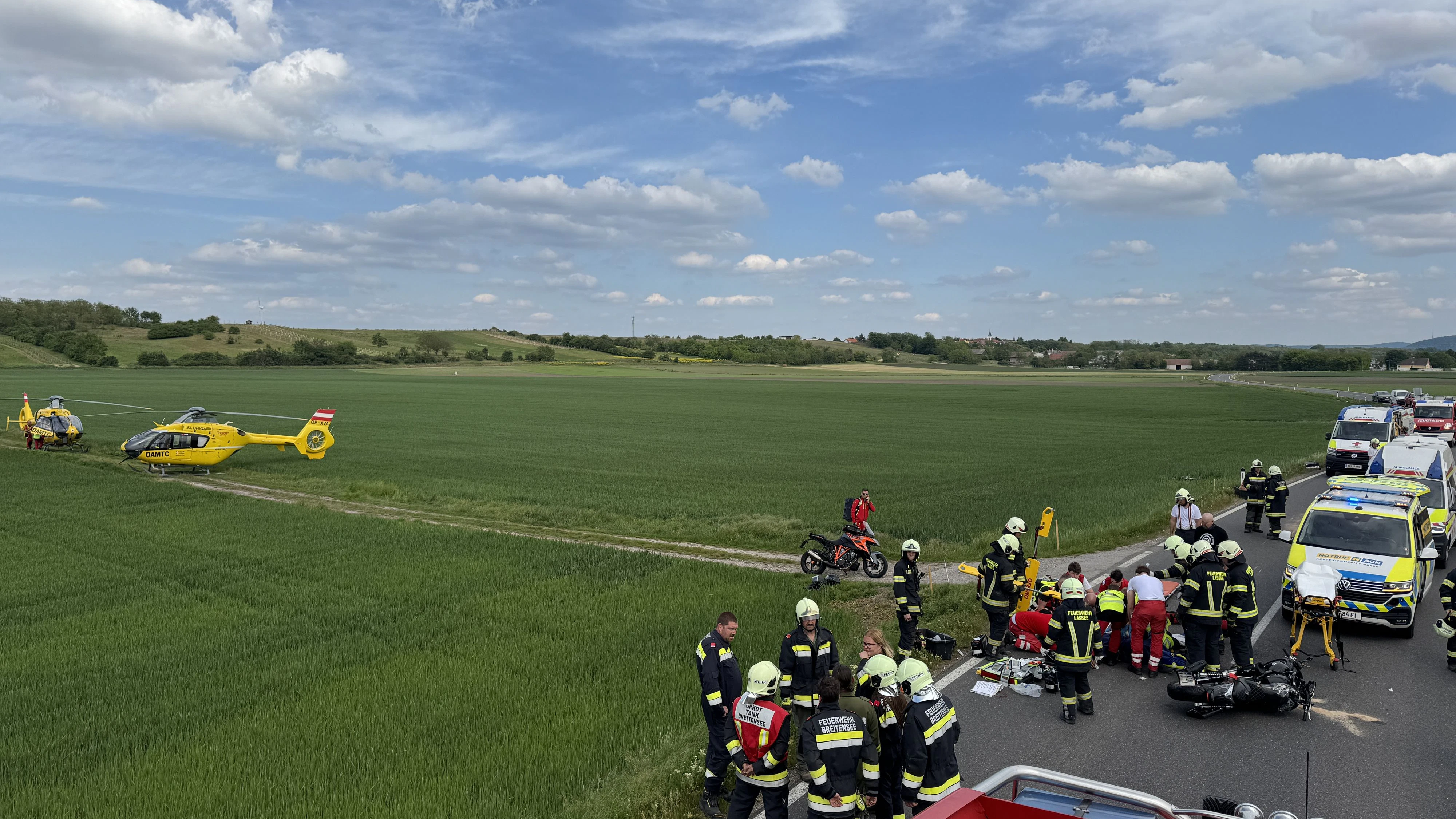 Schwerer Verkehrsunfall in Lassee