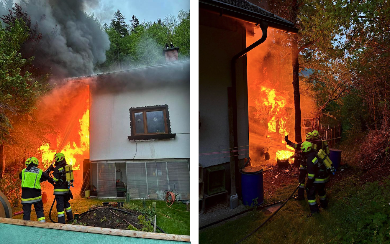 In den frühen Morgenstunden des 8. Mai 2026 wurde die Freiwillige Feuerwehr Hollenstein/Ybbs um 05:22 Uhr zu einem Brand der Alarmstufe B3 alarmiert.