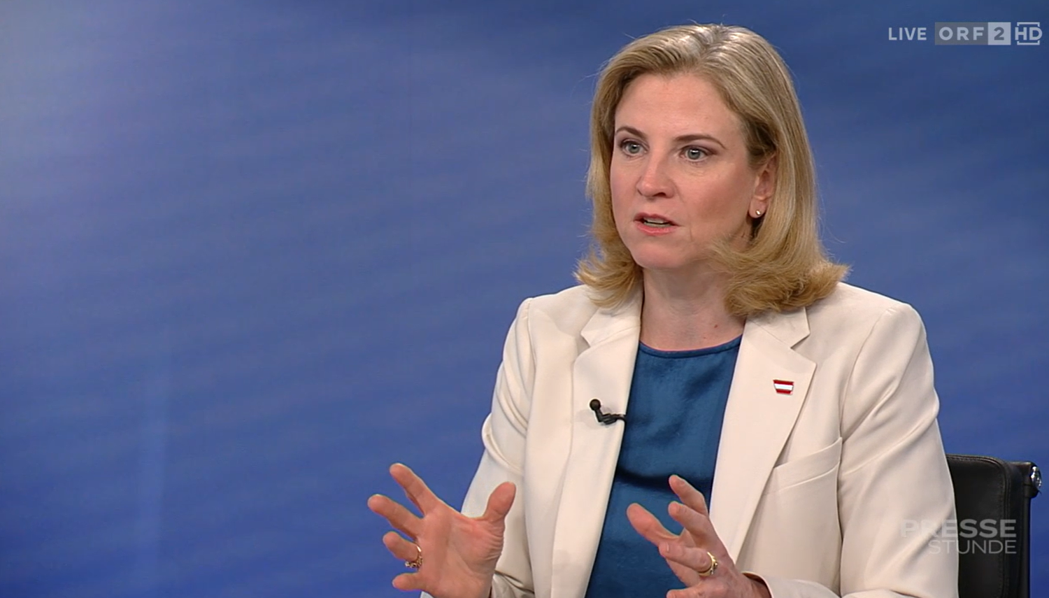 Außenministerin Beate Meinl-Reisinger (Neos) war am Sonntag zu Gast in der 