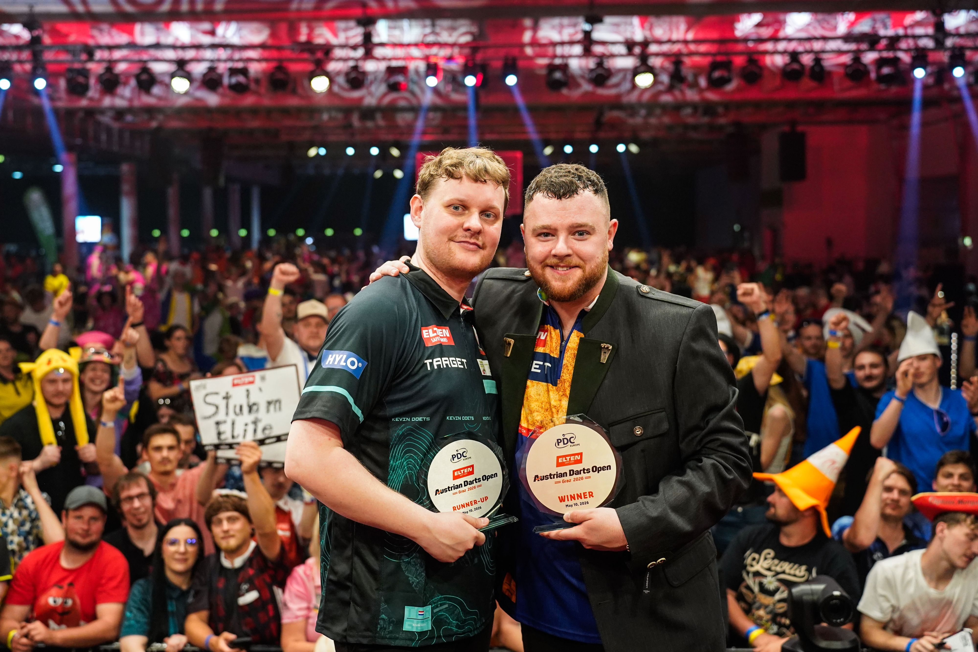 <strong>Josh Rock</strong> im grünen Steirerjanker: In einem hochklassigen Finale behielt 