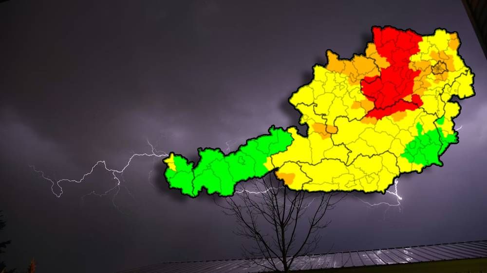 Heute.at - Warnstufe Rot! Hier drohen jetzt schwere Gewitter