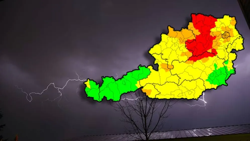Heute.at - Warnstufe Rot! Hier drohen jetzt schwere Gewitter