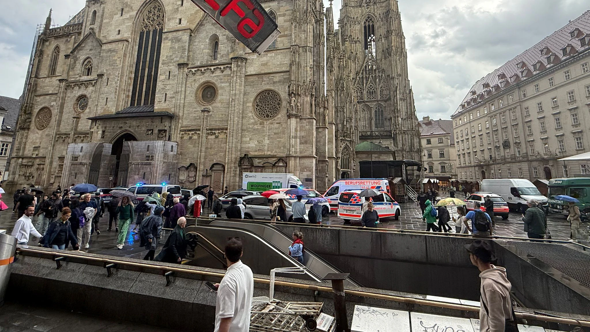 Großeinsatz vor dem Wiener Stephansdom